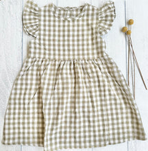 Load image into Gallery viewer, Checkered pattern Ruffle Trim Dress

